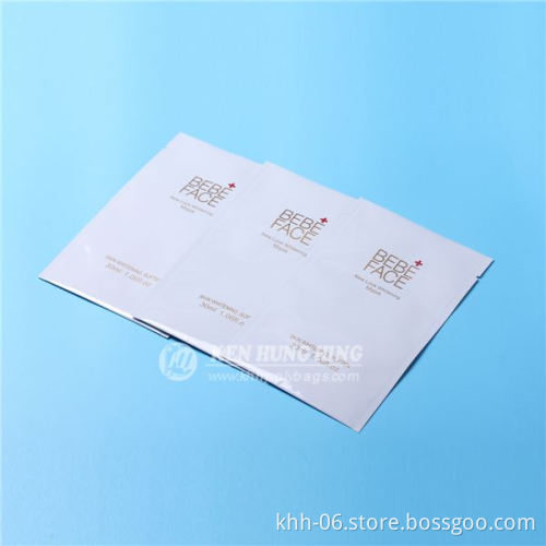 SGS Approved three side seal facial mask cosmetic packaging bag